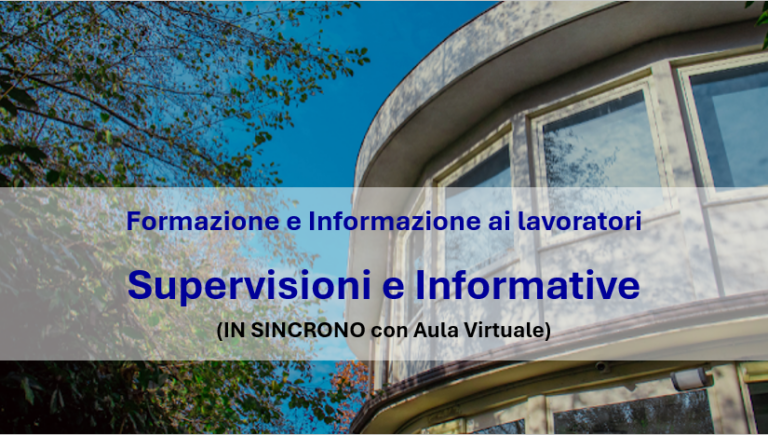 Supervisioni e Informative