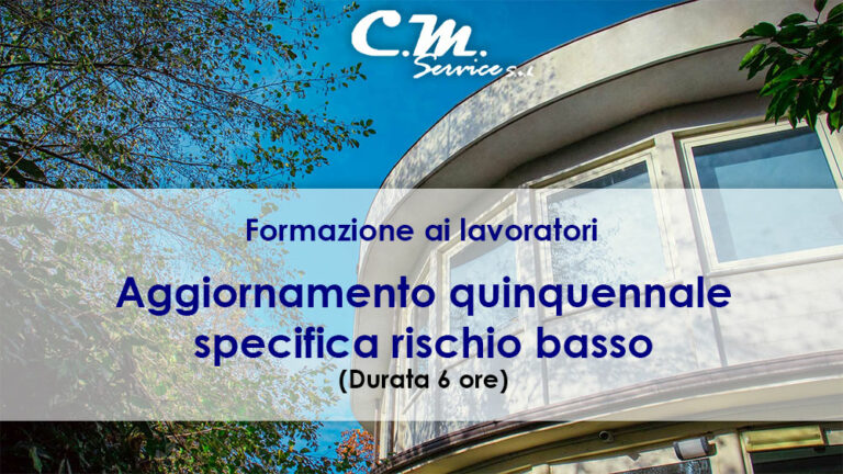 Formazione di Aggiornamento Quinquennale Specifica Rischio Basso